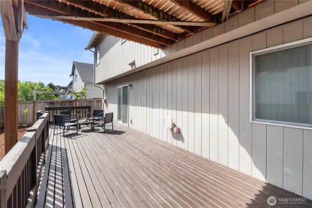 You can entertain for sure on this oversized deck