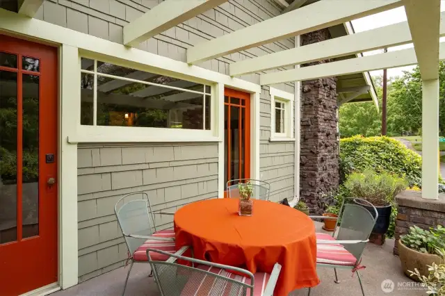 Patio off dining room.