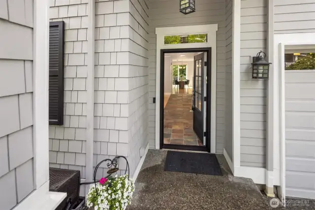 Covered entry welcomes you home.