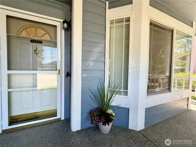 Covered front porch.