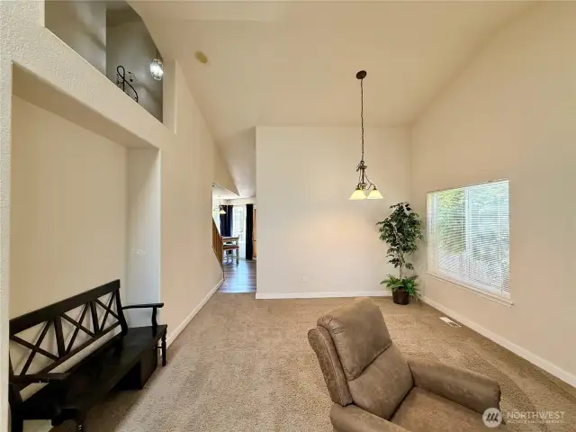 View from the living room into the Dining area.