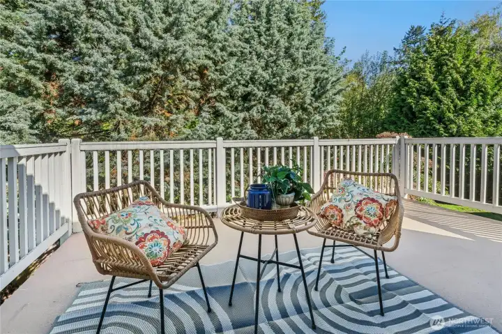 Large Deck surrounded by Green