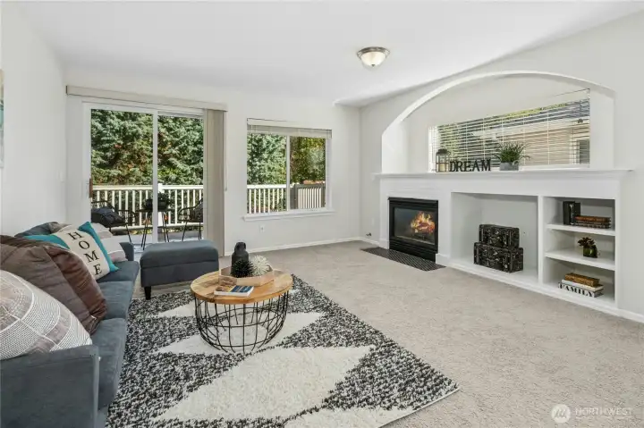 Sun filled Living Room.