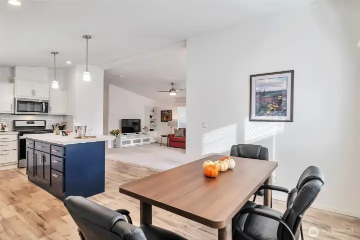 Decorator contrast Center Island presents more storage options.