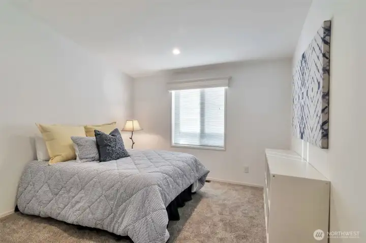 Bedroom #3 can easily fit 2 twin beds, a Queen or King bed, a dresser, desk or toy box depending on your needs or visitors.