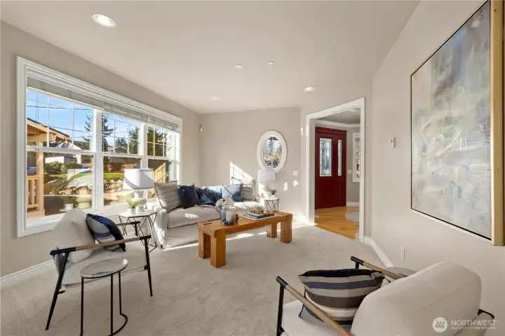 At the front of the house is a more formal great room.