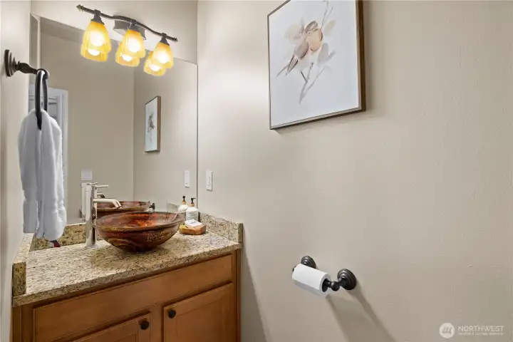 Half bath on the second/main floor.