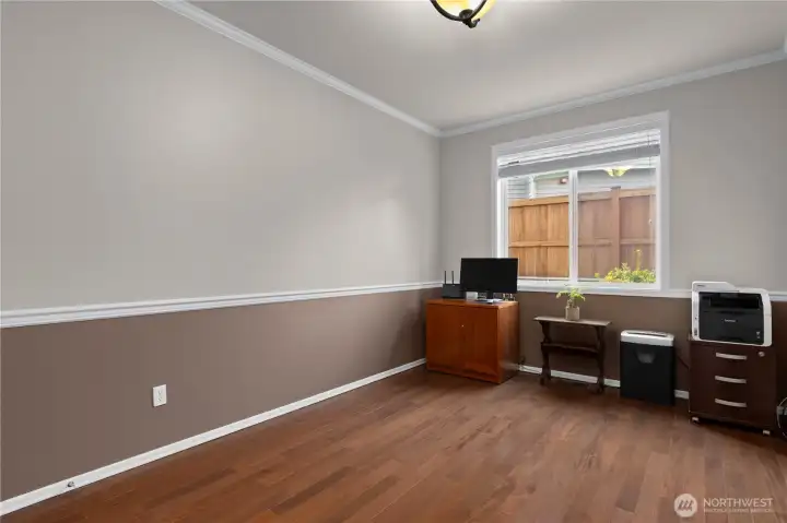 Main Floor Office with French doors