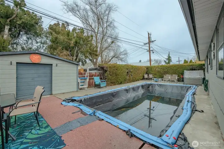 Pool is currently winterized