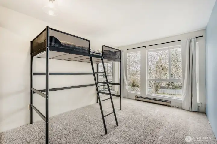 2nd bedroom, with the same natural light and Olympic Mountain view.