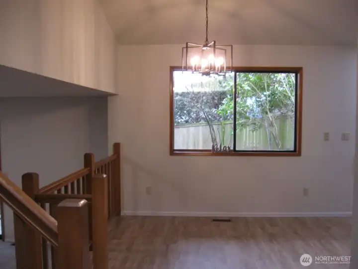 Kitchen, Dining Room and Family Room overlooks the  backyard.
