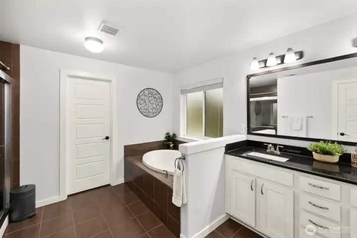 Updated primary bathroom