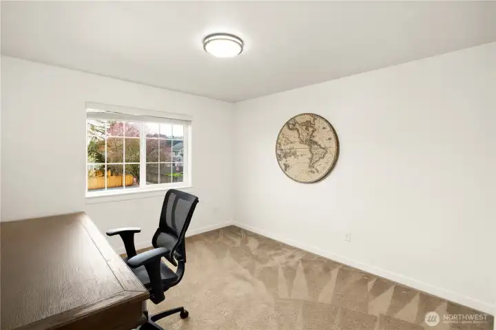 Upstairs bedroom #2 currently used as work from home office