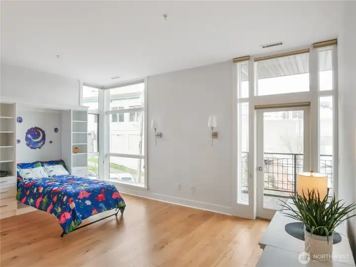 Another view of the Murphy bed pull down.