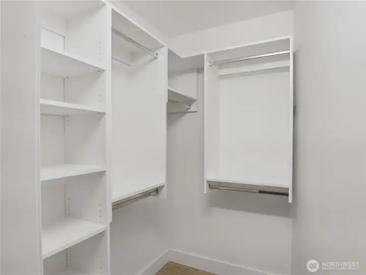 Primary walk-in closet