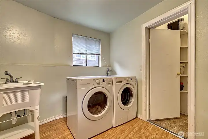 laundry room/mud room off of the garage into the house.
