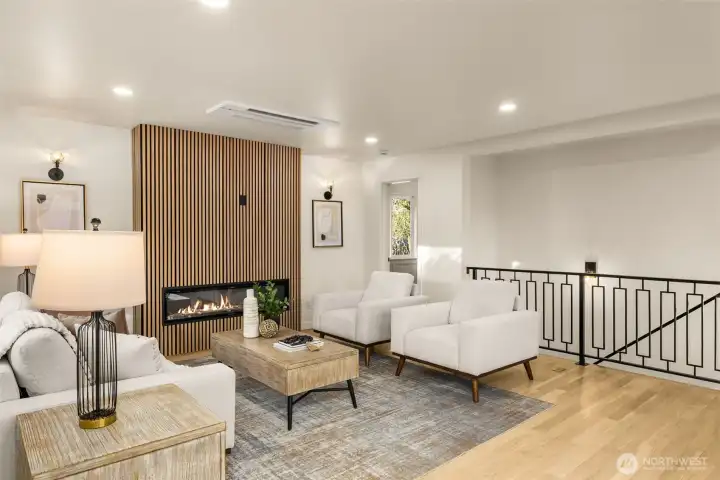 The interior & exterior feature custom iron railings - not typically found in new homes