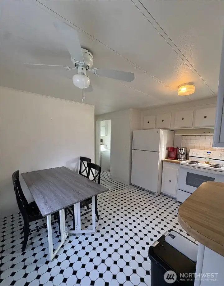 Dining space in the kitchen