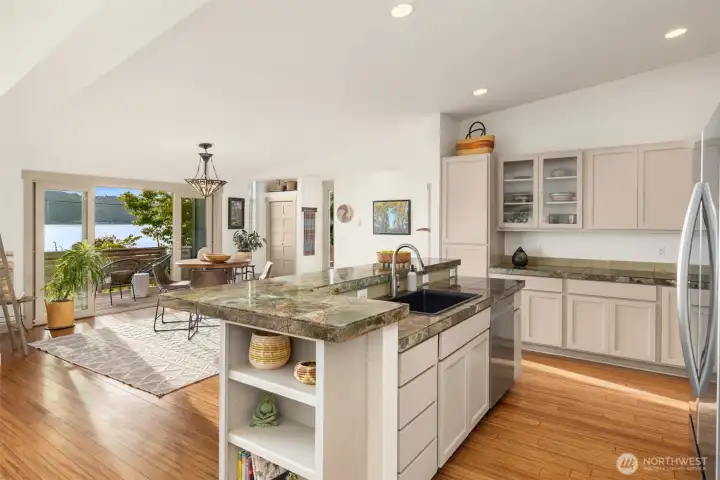 The updated kitchen. The updated kitchen.