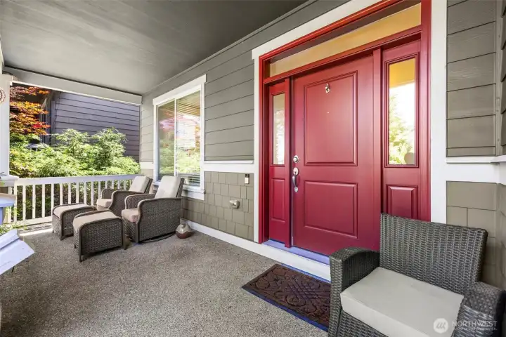 Large covered front porch Large covered front porch