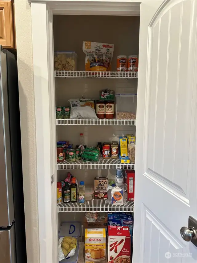 Pantry with lots of storage!