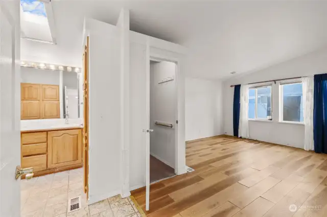 BIG Primary bedroom suite with walk-in closet