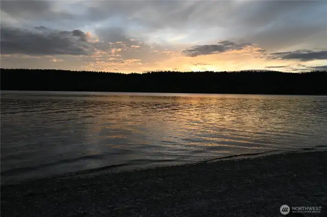 This sunset view was taken from the public beach, just a short walk from the property.