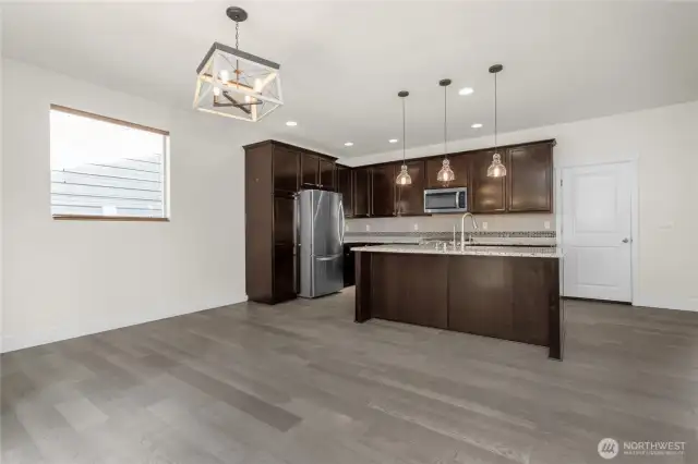 Create memorable gatherings in the dining room with space for a hutch or extended table.