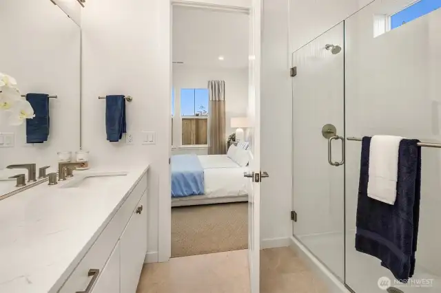 Primary Bathroom and bedroom.  Photos are for illustrative purposes