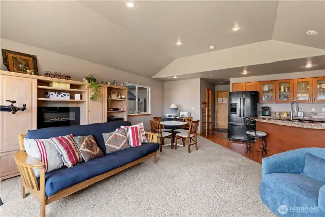Large kitchen/family room with views