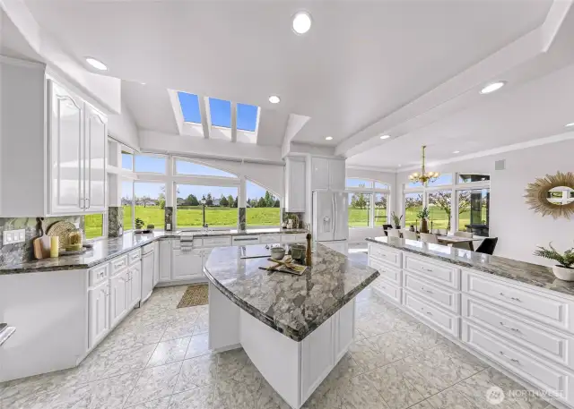 Granite counters with custom edging