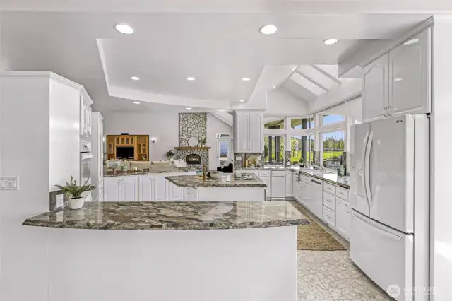 Ample cabinet and counter space