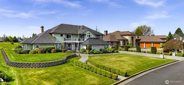 Home has substantial curb appeal with an immaculately manicured front lawn
