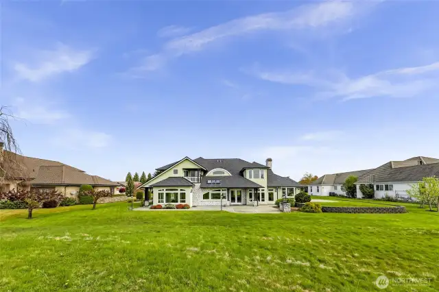 View from the back of the home, so many windows to invite nature inside