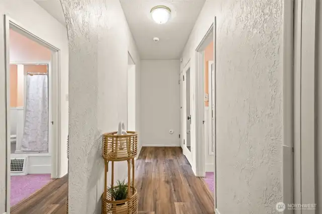 Hall and stairs to upper level