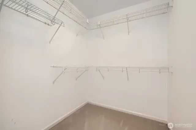 Walk-in closet with organizers