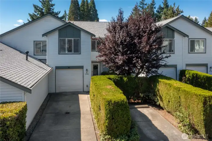 Two story contemporary condo with attached garage