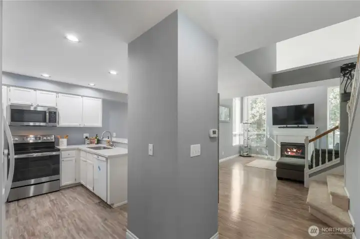 Updated kitchen with quartz counters