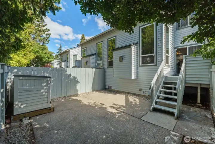 Backyard area fully fenced