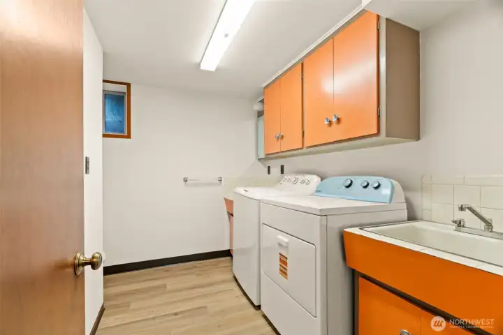 Lower level laundry.