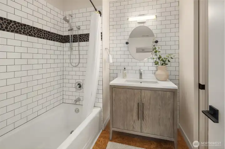 One of the bathrooms on this level.