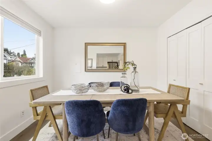 Separate Dining Room off kitchen w/closet (could be 4th bedroom)