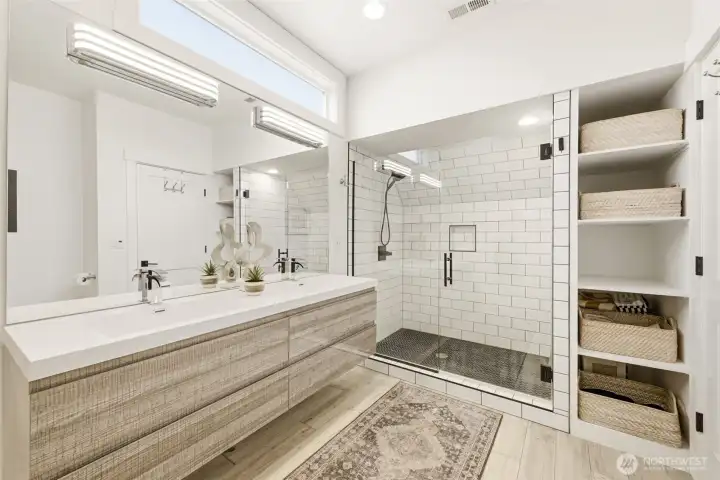 Built-In Storage & Floating Shelves