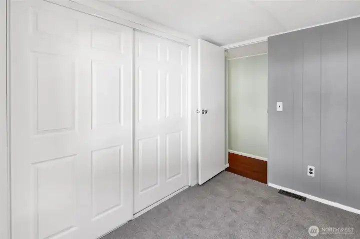 West side bedroom with full closet.