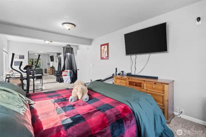 The main floor primary bedroom.
