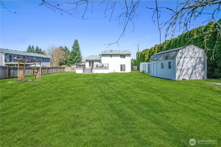 Back Yard and add on smaller extra garage