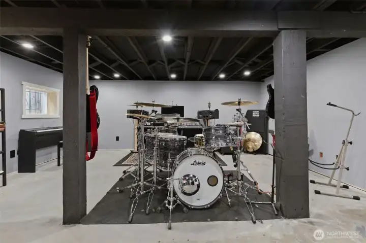 Open space with new insulation and new windows.