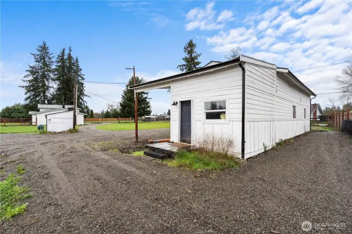 Separate room off back of shop. Perfect hobby room.