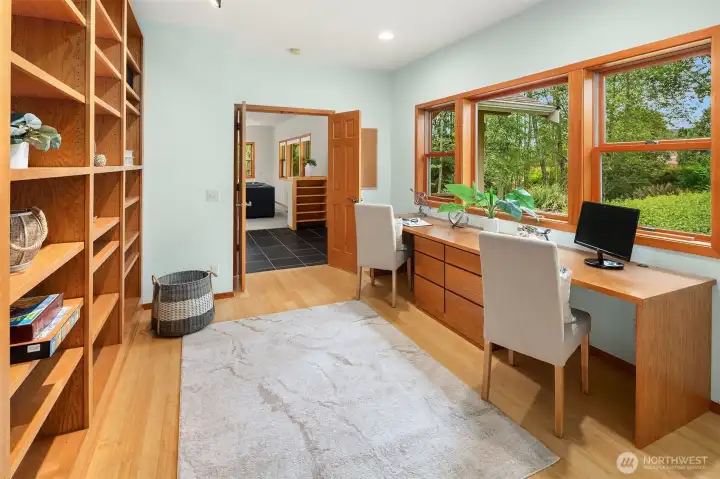 Office features extensive built-ins.