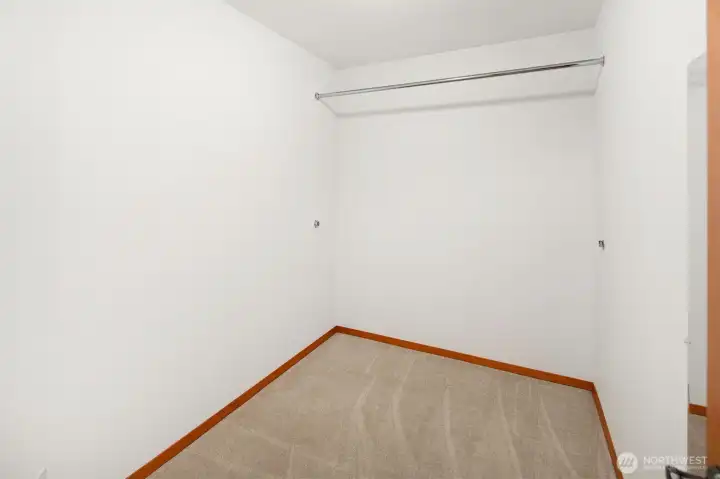 Spacious DUAL walk-in closets in primary suite.